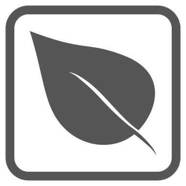 Bitki yaprak vektör simgesi bir çerçeve içinde