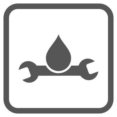 Sıhhi tesisat vektör simgesi bir çerçeve içinde