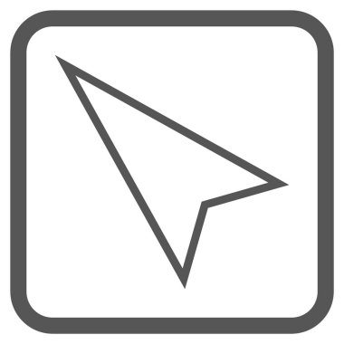 İşaretçi yaptı vektör simgesi bir çerçeve içinde yukarı