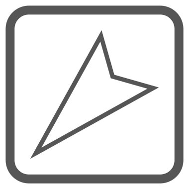 İşaretçi yaptı vektör simgesi bir çerçeve içinde aşağı