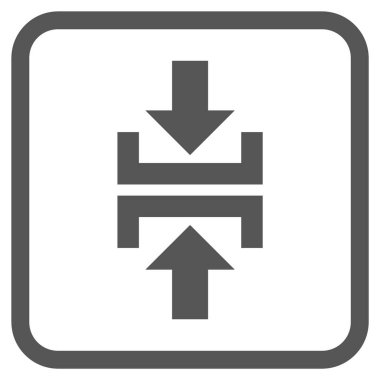 Basın düşey yönde vektör simgesi bir çerçeve içinde