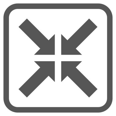 Basınç oklar bir çerçeve içinde simge vektör