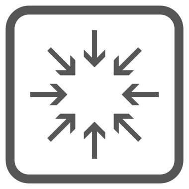 Basınç oklar bir çerçeve içinde simge vektör