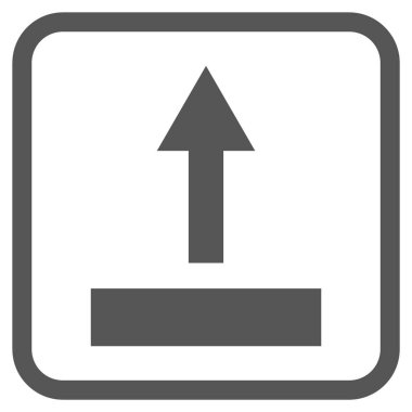 Vektör simgesi bir çerçeve içinde yukarı çekin