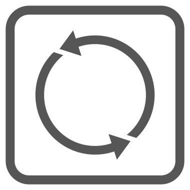 Geri dönüşüm vektör simgesi bir çerçeve içinde