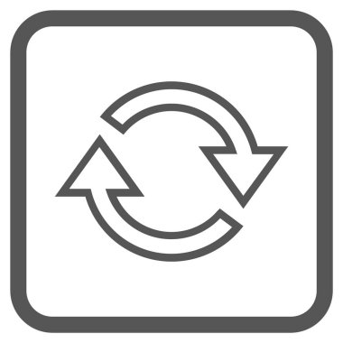 Oklar vektör simgesi bir çerçeve içinde yenileme