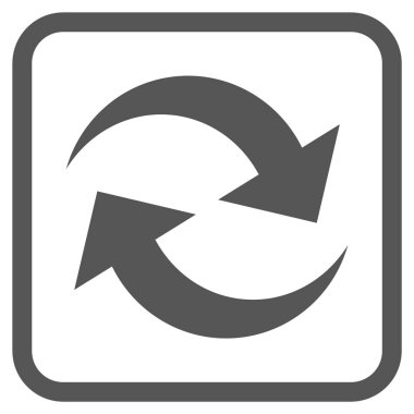 Oklar vektör simgesi bir çerçeve içinde yenileme