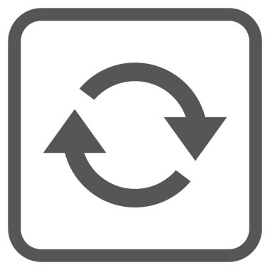 Vektör simgesi bir çerçeve içinde yenileme