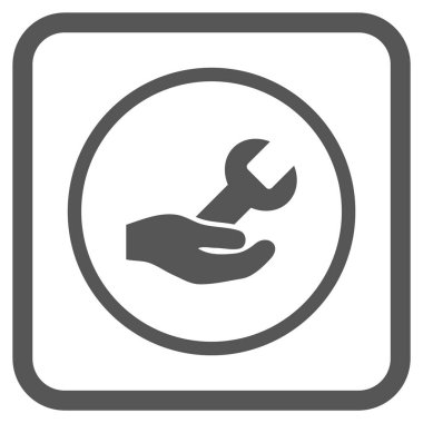 Onarım hizmeti vektör simgesi bir çerçeve içinde