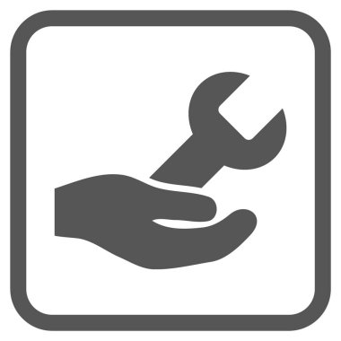 Onarım hizmeti vektör simgesi bir çerçeve içinde