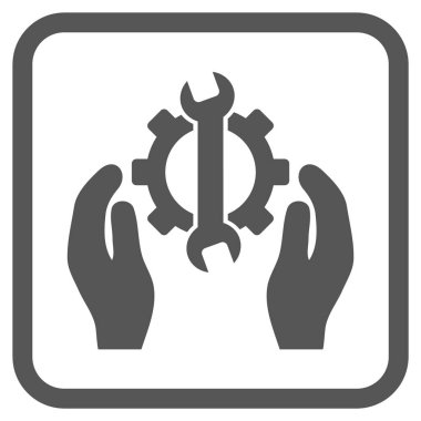 Onarım hizmeti vektör simgesi bir çerçeve içinde