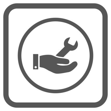 Onarım hizmeti vektör simgesi bir çerçeve içinde