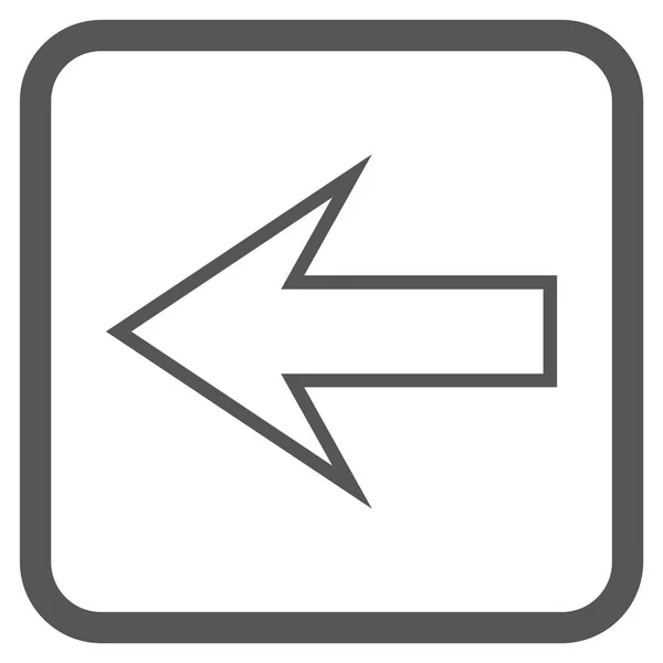 Šipka vlevo vektorové ikony v rámečku — Stockový vektor