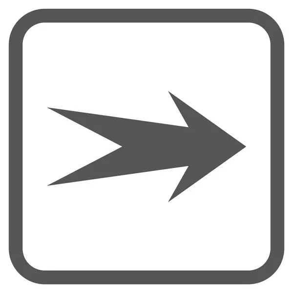 Значок стрілки вправо вектор у кадрі — стоковий вектор