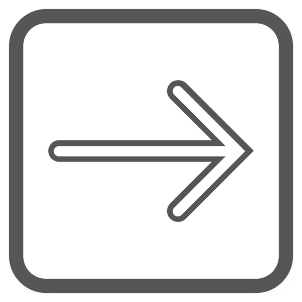 Pfeil rechts Vektor-Symbol in einem Rahmen — Stockvektor