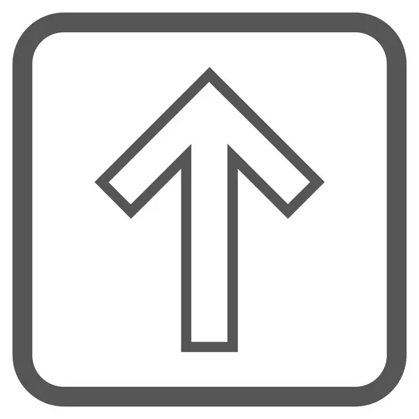 Felfelé vektor ikonjára a keretben — Stock Vector