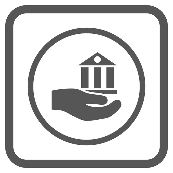 Vector de servicio bancario icono en un marco — Vector de stock