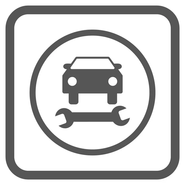 Ícone do vetor do reparo do carro em um quadro — Vetor de Stock