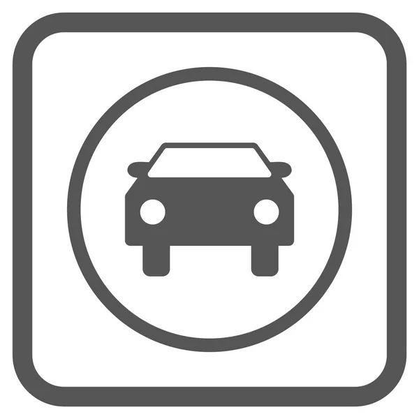 Ícone de vetor de carro em um quadro — Vetor de Stock
