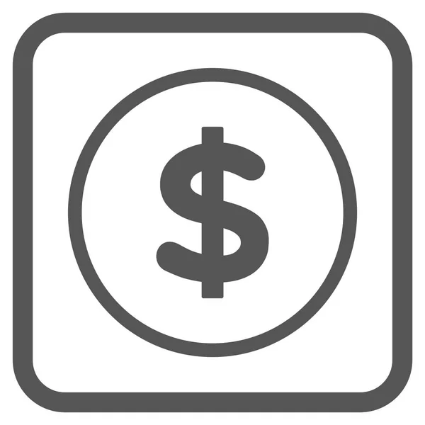 Dollar-Vektor-Symbol in einem Rahmen — Stockvektor