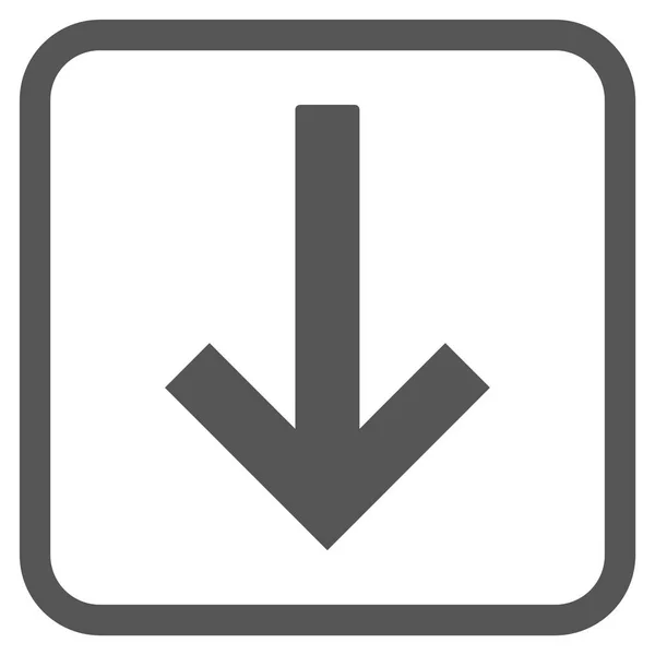 Down Arrow Vector Icon In a Frame — Stock Vector
