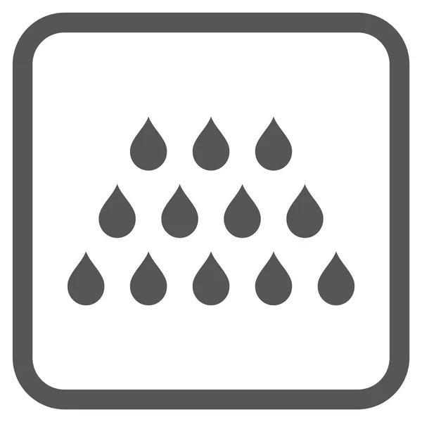 Gotas Vector icono en un marco — Vector de stock