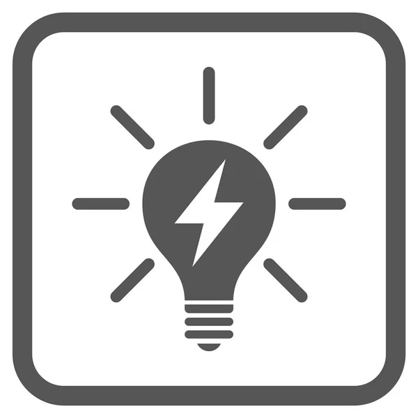 Elektrické světlo žárovka vektorové ikony v rámečku — Stockový vektor