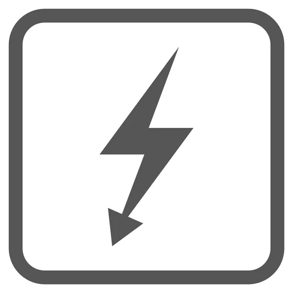 Elektrický úder vektorové ikony v rámečku — Stockový vektor
