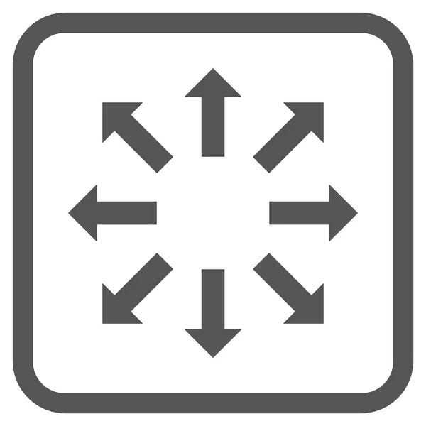 Explotar flechas Vector icono en un marco — Vector de stock