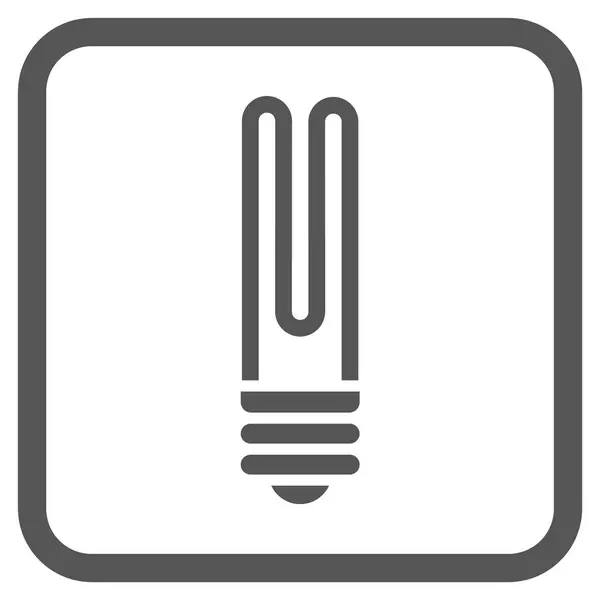Świetlówki żarówki wektor ikona w ramce — Wektor stockowy