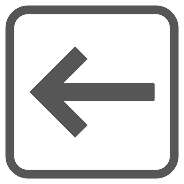 Linkes Pfeil-Vektor-Symbol in einem Rahmen — Stockvektor