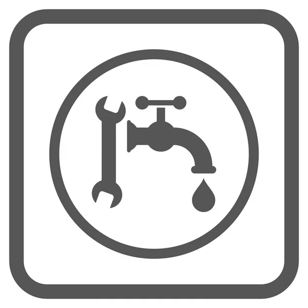 Vector de fontanería icono en un marco — Archivo Imágenes Vectoriales