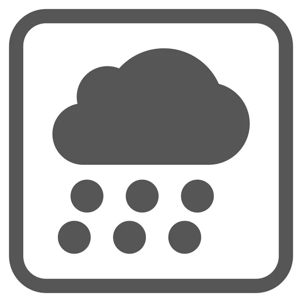 Rain Cloud Vector Icon In a Frame — Stock Vector