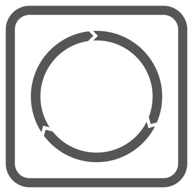 Döndürme vektör simgesi bir çerçeve içinde