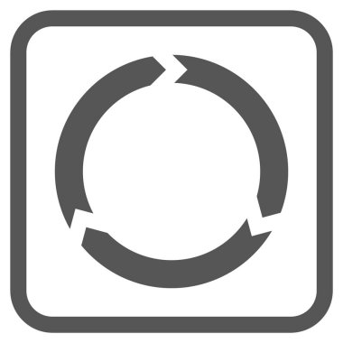 Döndürme vektör simgesi bir çerçeve içinde