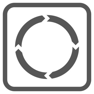 Döndürme vektör simgesi bir çerçeve içinde