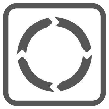 Döndürme vektör simgesi bir çerçeve içinde