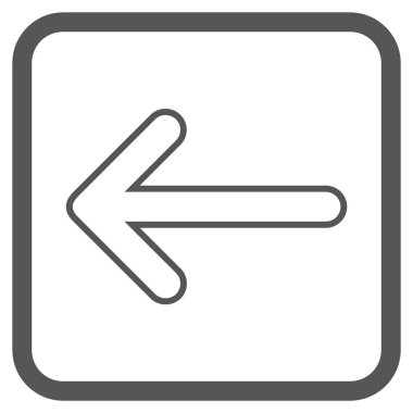 Yuvarlak ok vektör simgesi bir çerçevede yaptı.