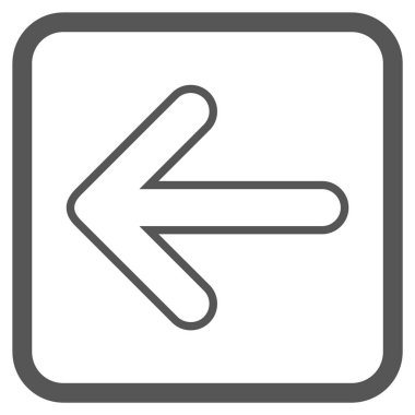 Yuvarlak ok vektör simgesi bir çerçevede yaptı.