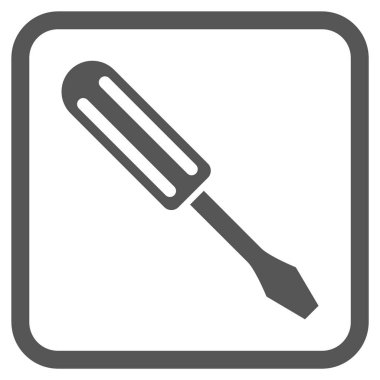 Tornavida vektör simgesi bir çerçeve içinde