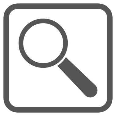 Arama aracı vektör simgesi bir çerçeve içinde