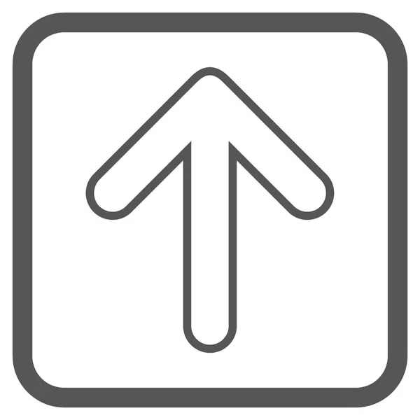 Arrotondato freccia su icona vettoriale in una cornice — Vettoriale Stock
