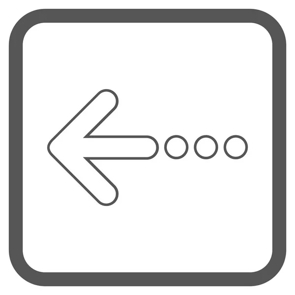 Linksvektorsymbol in einem Frame senden — Stockvektor