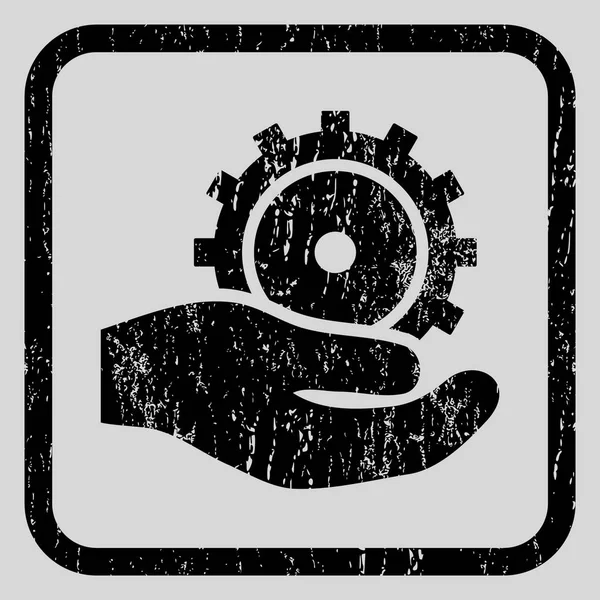 Development Service Icon Rubber Stamp