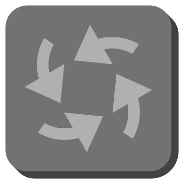 Siklon okları yuvarlak kare vektör simgesi