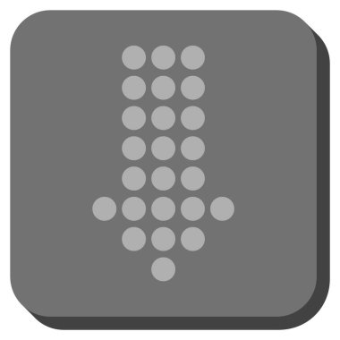 Yuvarlatılmış Kare vektör simgesi aşağı noktalı ok