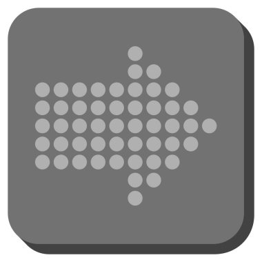 Noktalı ok sağ yuvarlak kare vektör simgesi