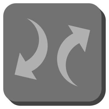 Exchange okları yuvarlak kare vektör simgesi