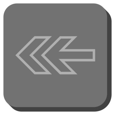 Yön sol yuvarlak kare vektör simgesi