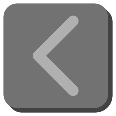 Yön sol yuvarlak kare vektör simgesi